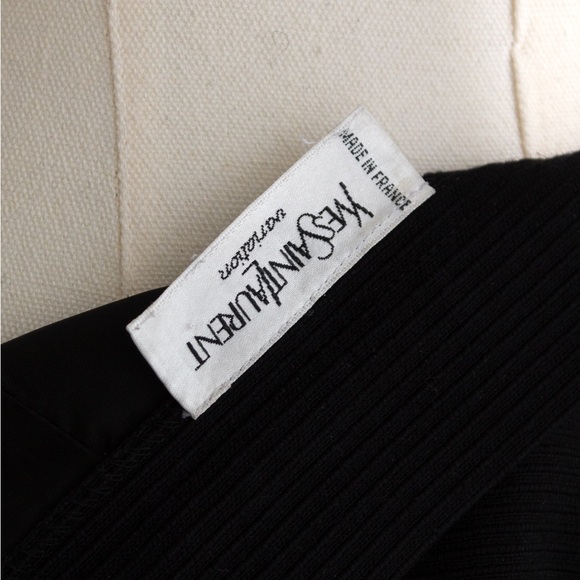 Yves Saint Laurent Variation Vintage S/S 1995 Black Gold Heart Jacket Skirt Suit - Picture 14 of 14